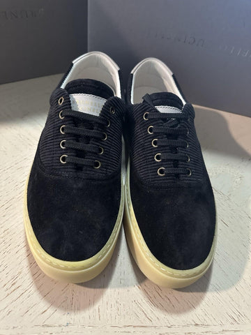 NIB $950 Brunello Cucinelli Men’s Suede Sneakers Shoes Black 8 US/41 Eu
