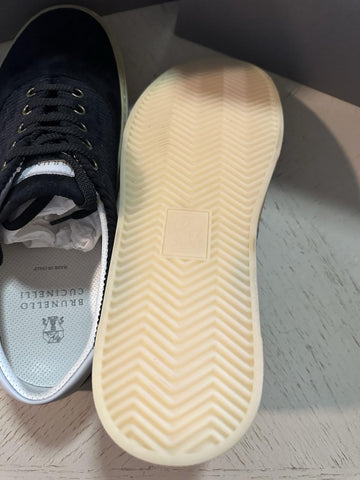 NIB $950 Brunello Cucinelli Men’s Suede Sneakers Shoes Black 8 US/41 Eu