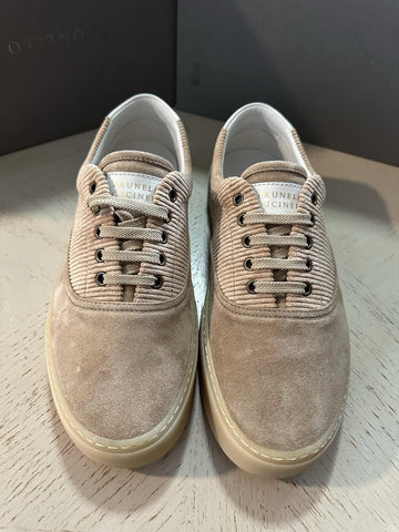 NIB $950 Brunello Cucinelli Men’s Suede Sneakers Shoes Beige 7 US/40 Eu