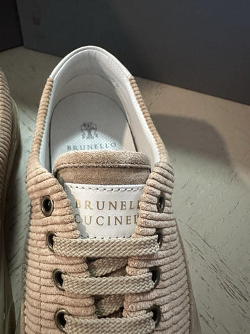 NIB $950 Brunello Cucinelli Men’s Suede Sneakers Shoes Beige 7 US/40 Eu