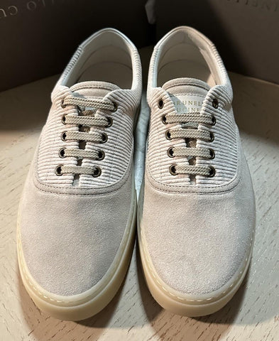 NIB $950 Brunello Cucinelli Men’s Suede Sneakers Shoes Ivory 9 US/42 Eu