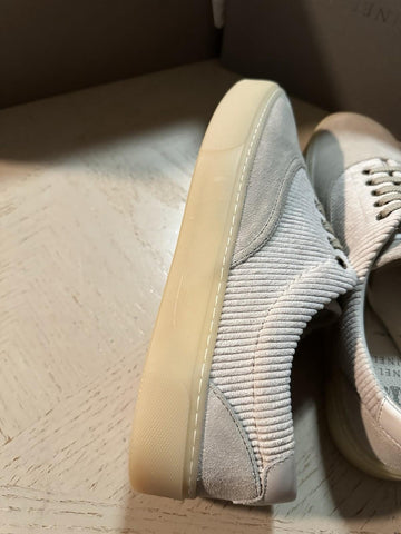 NIB $950 Brunello Cucinelli Men’s Suede Sneakers Shoes Ivory 9 US/42 Eu