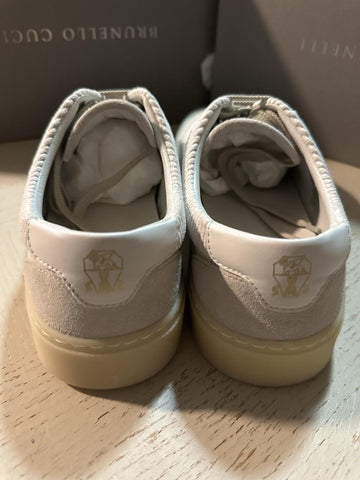 NIB $950 Brunello Cucinelli Men’s Suede Sneakers Shoes Ivory 7 US/40 Eu