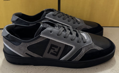 NIB $830 Fendi Men Mixed-Media Low-Top Sneakers Black/Gray 7 US/6 Fendi Italy
