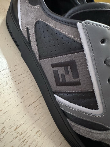 NIB $830 Fendi Men Mixed-Media Low-Top Sneakers Black/Gray 7 US/6 Fendi Italy