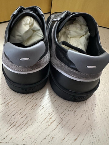 NIB $830 Fendi Men Mixed-Media Low-Top Sneakers Black/Gray 7 US/6 Fendi Italy