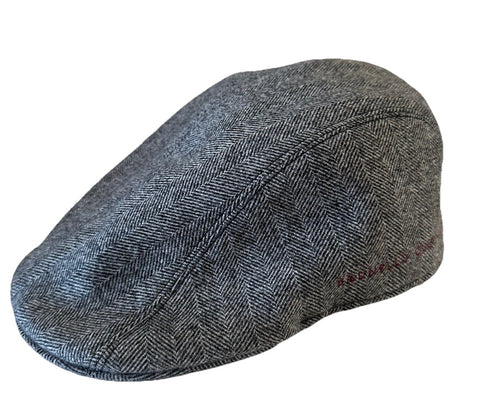 NWT Brunello Cucinelli Men Cucinelli Print Flat Cap Hat Gray Size M