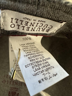 NWT Brunello Cucinelli Men Cucinelli Print Flat Cap Hat Gray Size M