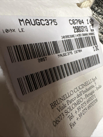 New Brunello Cucinelli Men Suede Buckle Silver Belt Brown 100/40 Italy