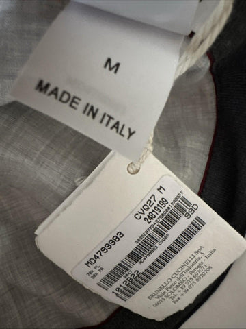 NWT Brunello Cucinelli Men Logo Print Baseball Cap Hat Off White Size M