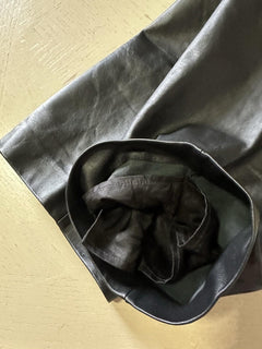 New $2490 Ralph Lauren Collection Women High-Waist Leather Pants Black 12 US