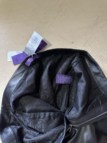 New $2490 Ralph Lauren Collection Women High-Waist Leather Pants Black 12 US