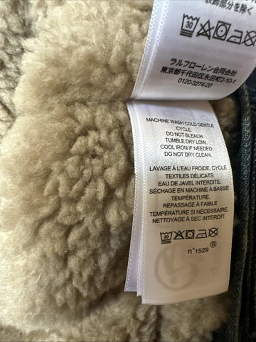 Polo Ralph Lauren Men Faux-Shearling-Lined Denim Jacket Blue Size M