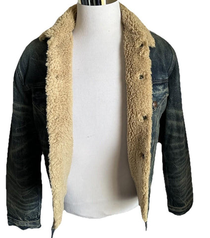 Polo Ralph Lauren Men Faux-Shearling-Lined Denim Jacket Blue Size M