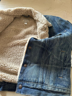 Polo Ralph Lauren Men Faux-Shearling-Lined Denim Jacket Blue Size M