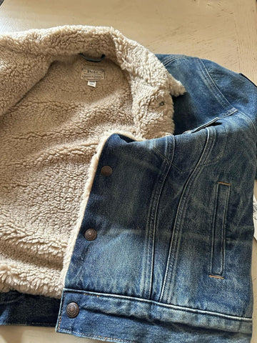 Polo Ralph Lauren Men Faux-Shearling-Lined Denim Jacket Blue Size M