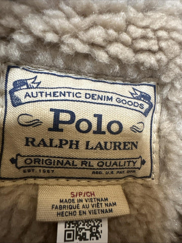Polo Ralph Lauren Men Faux-Shearling-Lined Denim Jacket Blue Size S