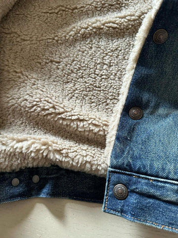 Polo Ralph Lauren Men Faux-Shearling-Lined Denim Jacket Blue Size S