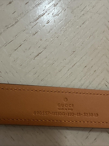 Gucci Women Leather GG Belt Brown Size 120/48 NIB 690557
