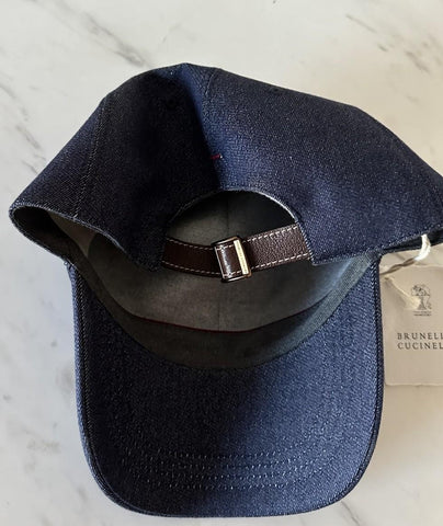 NWT Brunello Cucinelli Men Baseball Cap Hat Navy Size M