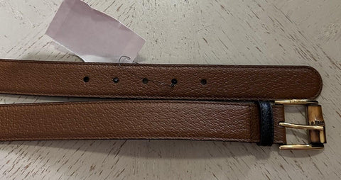 New Gucci Men Leather belt Gucci Buckle Brown 110/44 699954