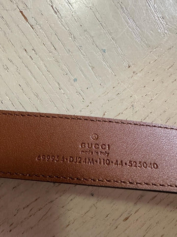 New Gucci Men Leather belt Gucci Buckle Brown 110/44 699954
