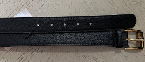 New Gucci Men Leather belt Gucci Buckle Black 120/48 699954
