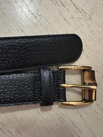 New Gucci Men Leather belt Gucci Buckle Black 120/48 699954