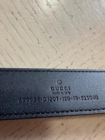 New Gucci Men Leather belt Gucci Buckle Black 120/48 699954