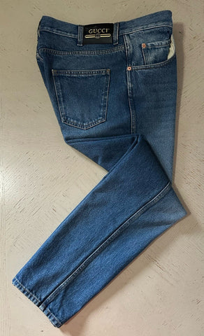 NWT $1180 Gucci Men Denim Jeans Pants Blue Size 36
