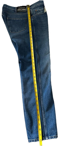 NWT $1180 Gucci Men Denim Jeans Pants Blue Size 36