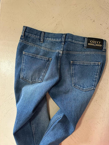 NWT $1180 Gucci Men Denim Jeans Pants Blue Size 36