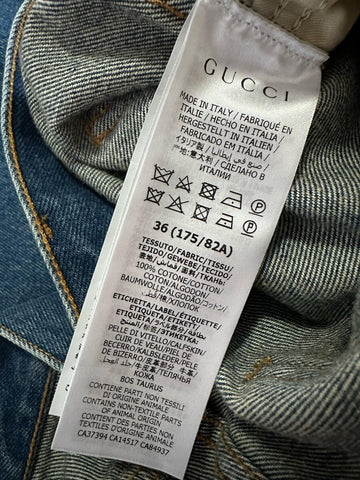 NWT $1180 Gucci Men Denim Jeans Pants Blue Size 36