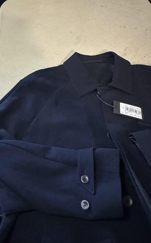 New $3995 Giorgio Armani Men Trench Coat Coat Navy 40 US/50 E Italy