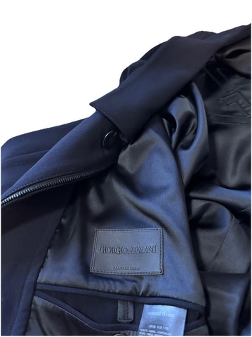 New $3995 Giorgio Armani Men Trench Coat Coat Navy 40 US/50 E Italy