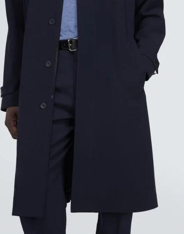 New $3995 Giorgio Armani Men Trench Coat Coat Navy 40 US/50 E Italy