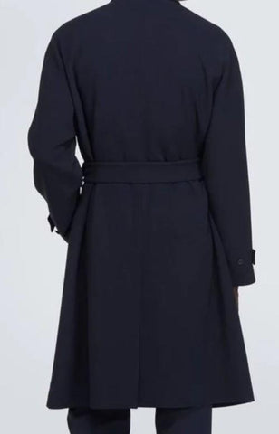 New $3995 Giorgio Armani Men Trench Coat Coat Navy 40 US/50 E Italy