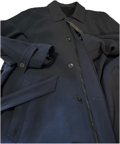 New $3995 Giorgio Armani Men Trench Coat Coat Navy 40 US/50 E Italy
