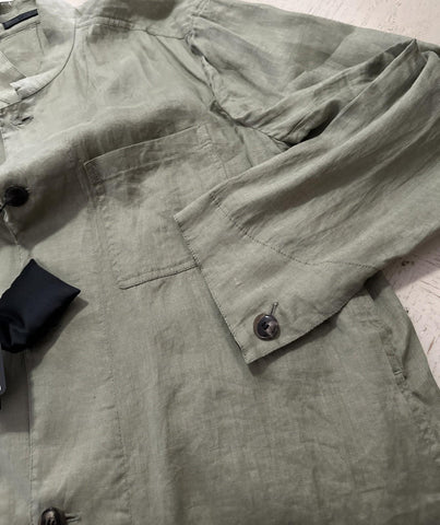 Giorgio Armani Men Linen Jacket Blazer Shirt Green 44R US/54R Eu NWT $2595