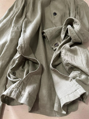 Giorgio Armani Men Linen Jacket Blazer Shirt Green 44R US/54R Eu NWT $2595