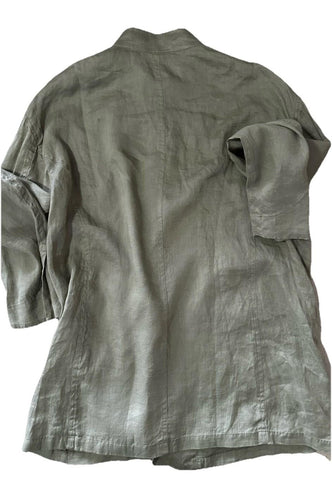 Giorgio Armani Men Linen Jacket Blazer Shirt Green 44R US/54R Eu NWT $2595