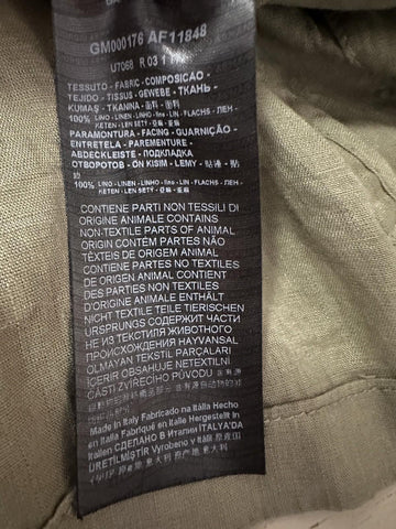 Giorgio Armani Men Linen Jacket Blazer Shirt Green 44R US/54R Eu NWT $2595