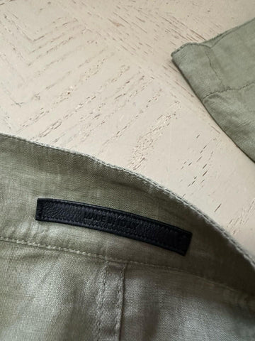 Giorgio Armani Men Linen Jacket Blazer Shirt Green 44R US/54R Eu NWT $2595