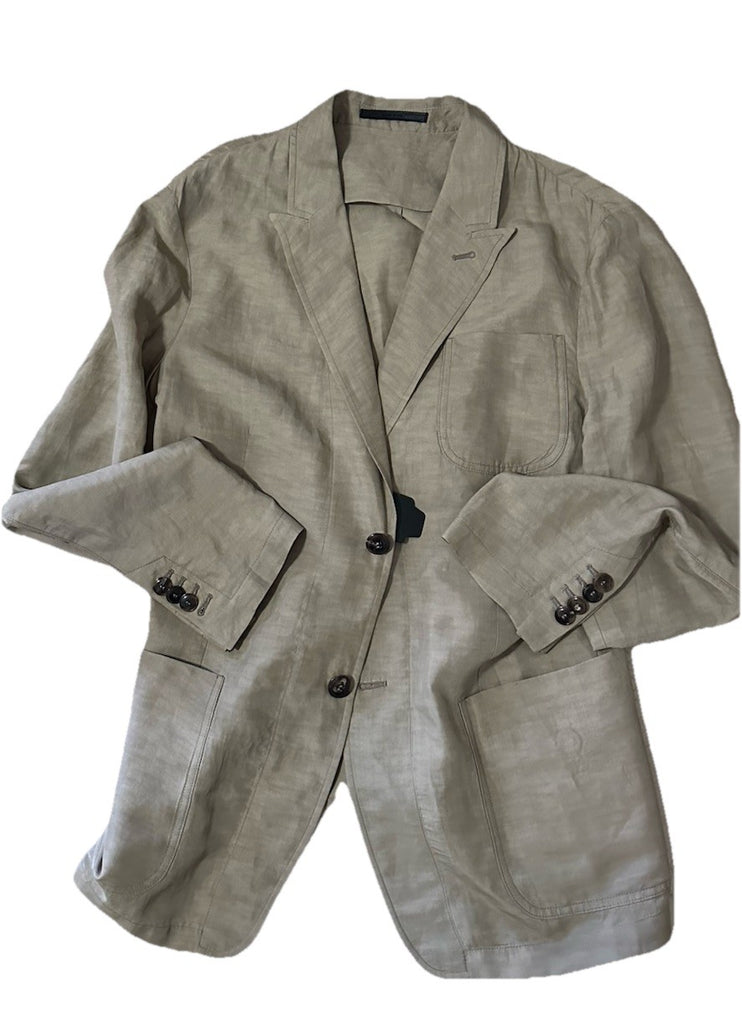 Giorgio Armani Men Light Sport Coat Jacket Blazer Beige 46R US/56R Eu NWT $2595
