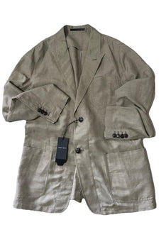 Giorgio Armani Men Light Sport Coat Jacket Blazer Beige 46R US/56R Eu NWT $2595