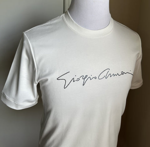 NWT Giorgio Armani Mens T Shirt White 46 Eu/S US Made In Italy
