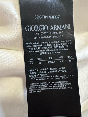 NWT Giorgio Armani Mens T Shirt White 46 Eu/S US Made In Italy