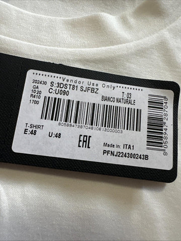 NWT Giorgio Armani Mens T Shirt White 48 Eu/S-M US Made In Italy