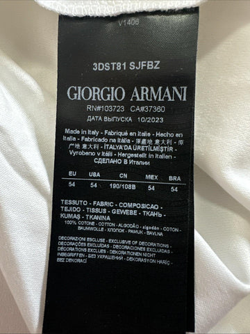 NWT Giorgio Armani Mens T Shirt White 54 Eu/XL US Made In Italy