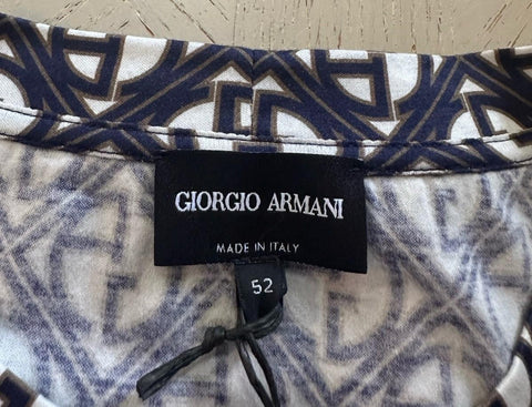 NWT Giorgio Armani Logo Print Men T Shirt Navy/White 50 Eu/L US Italy